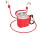 &Theta;ή&kappa;&eta; Hoco WB10 Silicone Protective &gamma;&iota;&alpha; Airpods 1/2 &Kappa;ό&kappa;&kappa;&iota;&nu;&eta; &mu;&epsilon; &Gamma;ά&nu;&tau;&zeta;&omicron; &kappa;&alpha;&iota; Strap &Lambda;&alpha;&iota;&mu;&omicron;ύ