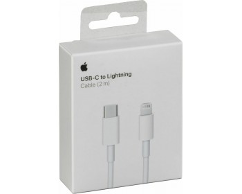 Apple Regular USB 2.0 Cable USB-C male - Lightning Λευκό 2m (MKQ42Z)